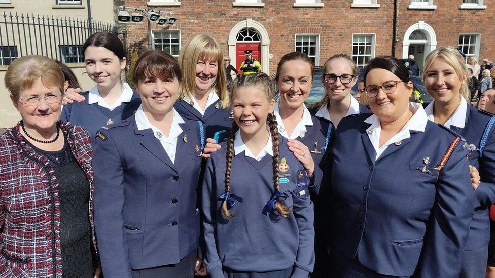 Members of the Girls' Brigade at Hillsborough