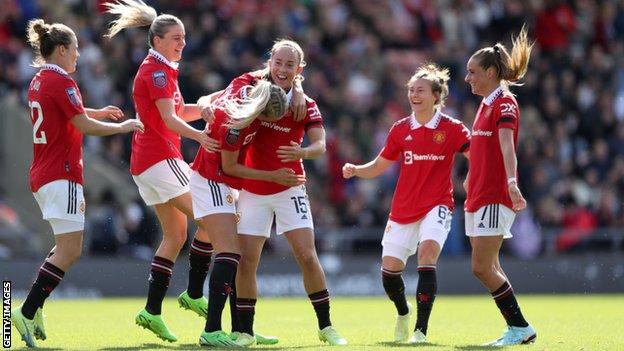 Manchester United celebrate