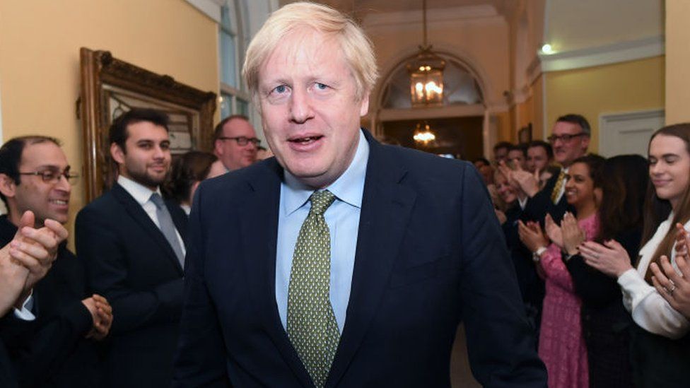 Boris Johnson after his 2019 general election victory