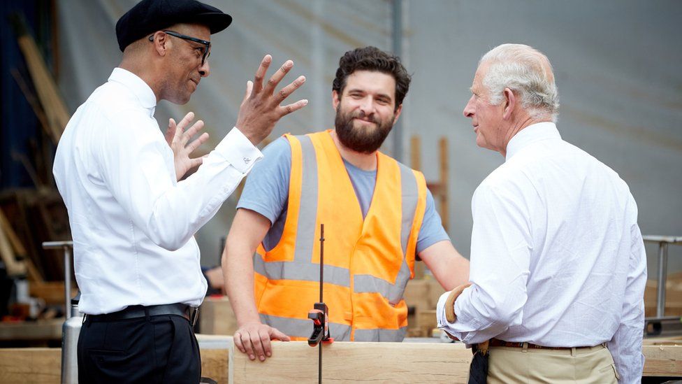 Jay Blades was introduced to heritage craft workers at Dumfries House in Ayrshire