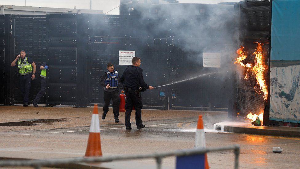 Border Force centre fire in Dover