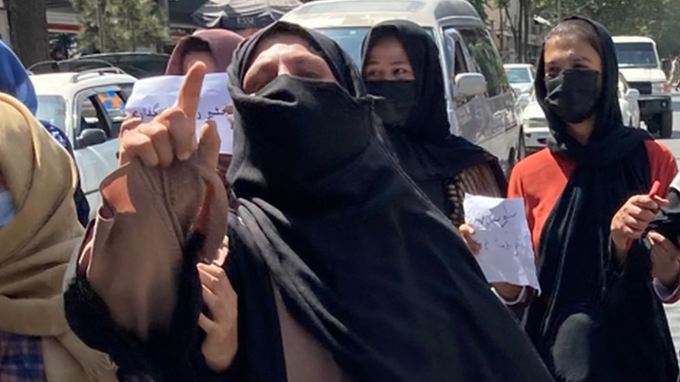 Women protest in Kabul