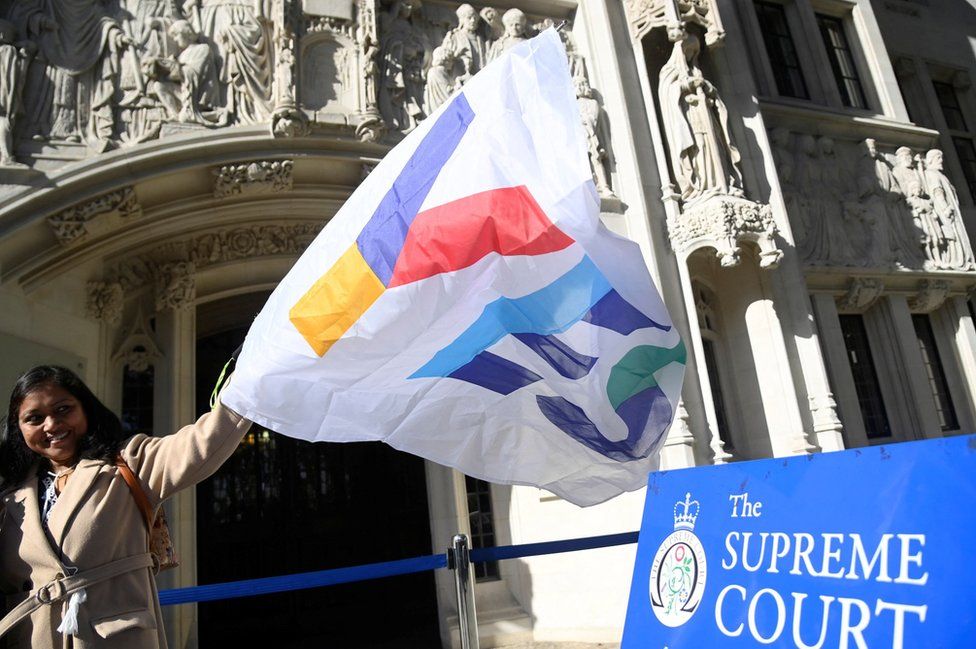 Yes flag outside the Supreme Court