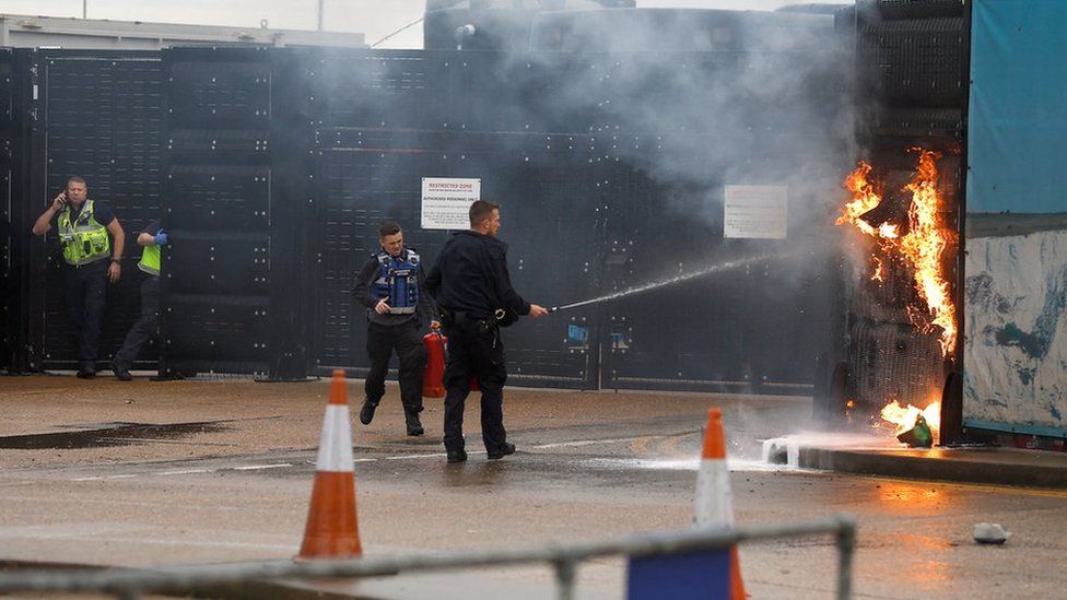 Border Force centre fire in Dover