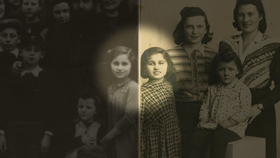 Two images of Blanche as a child side-by-side, with her face highlighted