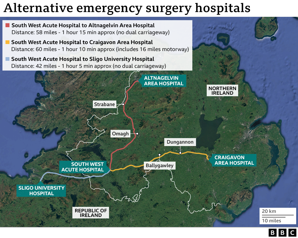 A map of other hospitals