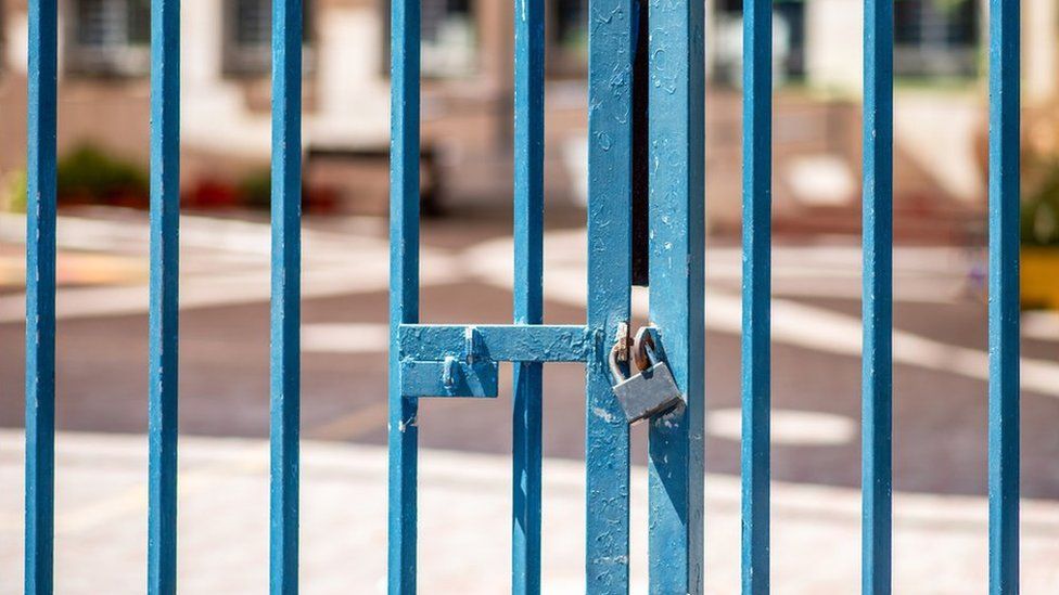 Locked school gates