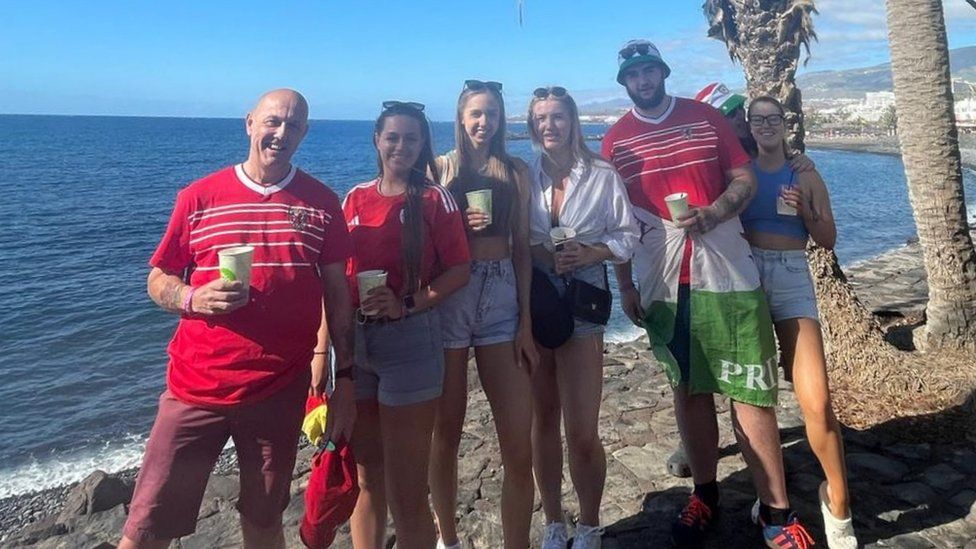 Bethany Evans and family in Tenerife