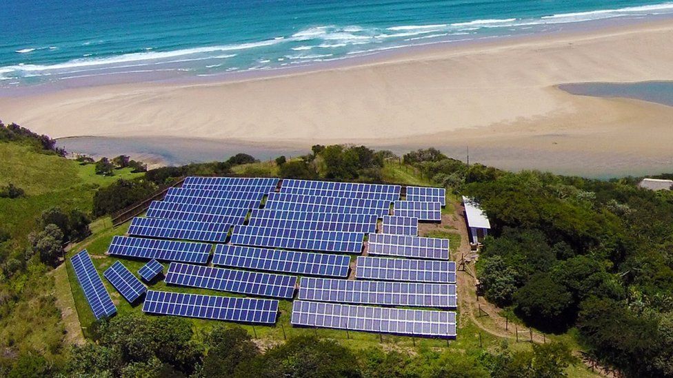 An Art Solar farm near the South African coast