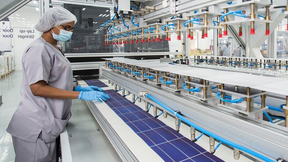 A worker at Art Solar's factory in Durban