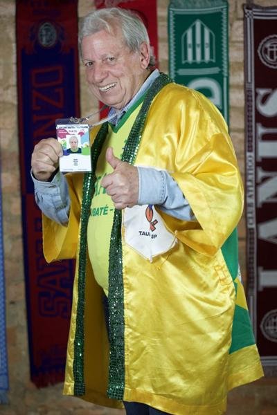 Daniel Sbruzzi, 75, has attended 11 FIFA World Cup tournaments in his lifetime, earning him a Guinness World Record. Photo courtesy of Guinness World Records