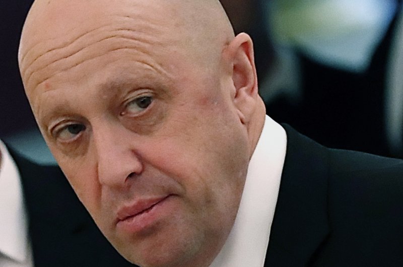 Russian businessman Yevgeny Prigozhin prior to a meeting with business leaders held by Russian President Vladimir Putin and Chinese President Xi Jinping (both not pictured) at the Kremlin in Moscow, Russia, in 2017. File Photo by Sergei Ilnitsky/EPA