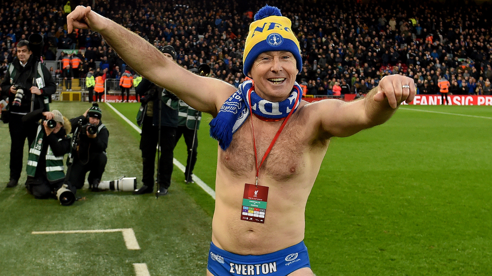 Speedo Mick at the FA Cup Merseyside Derby
