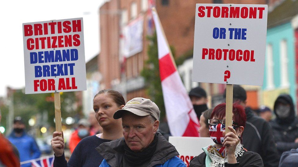 Protest against NI Protocol in east Belfast