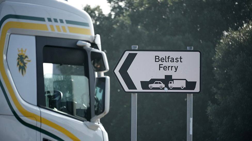 Stena Line's Irish sea ferry terminal at the company's River Mersey Birkenhead dock on September 07, 2021 in Liverpool, United Kingdom