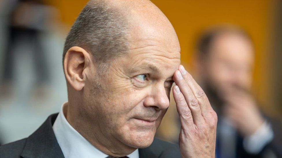 Olaf Scholz at a conference in Berlin, November 2022