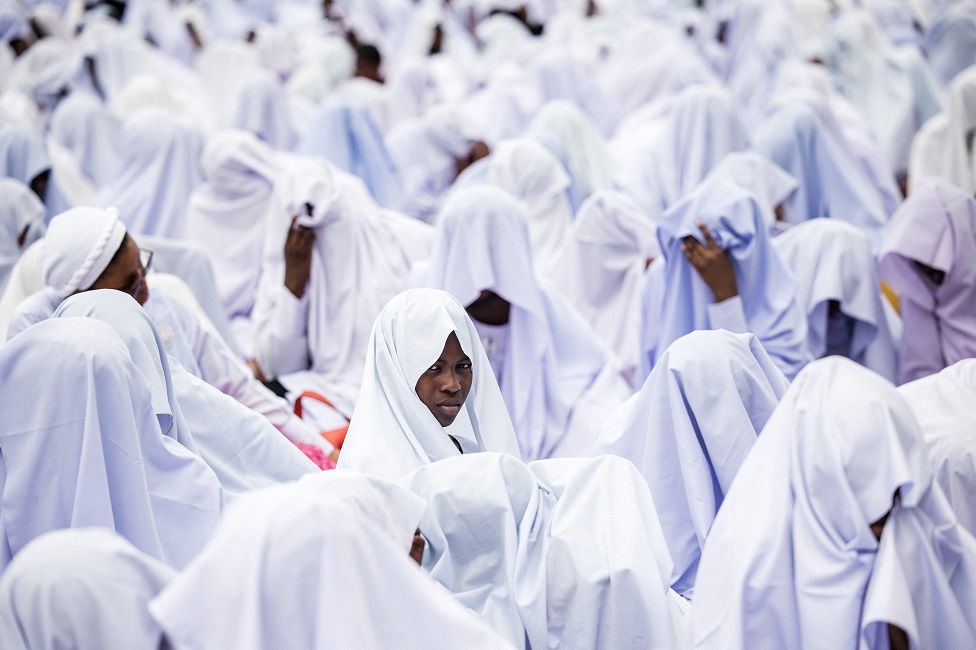 Thousands of members of the Nazareth Baptist Church, popularly known as the Shembe Church attend the annual prayer and reconciliation ceremony addressed by one of the largest African church leader's Prophet Mduduzi "uNyazilwezulu" Shembe at the Enyokeni Zulu Royal Palace some 400 kilometres north of Durban, on November 26, 2022.