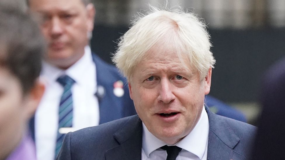 Boris Johnson in Downing Street, 13 November 2022