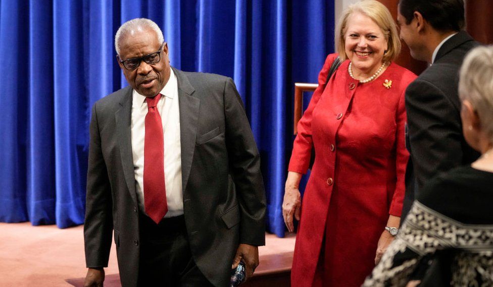 Clarence Thomas and his wife, Ginni