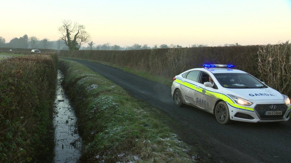 Belgree lane, police car