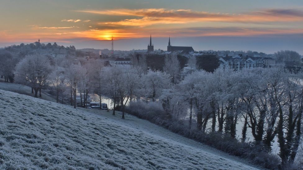 A Wintry sunrise in Enniskillen