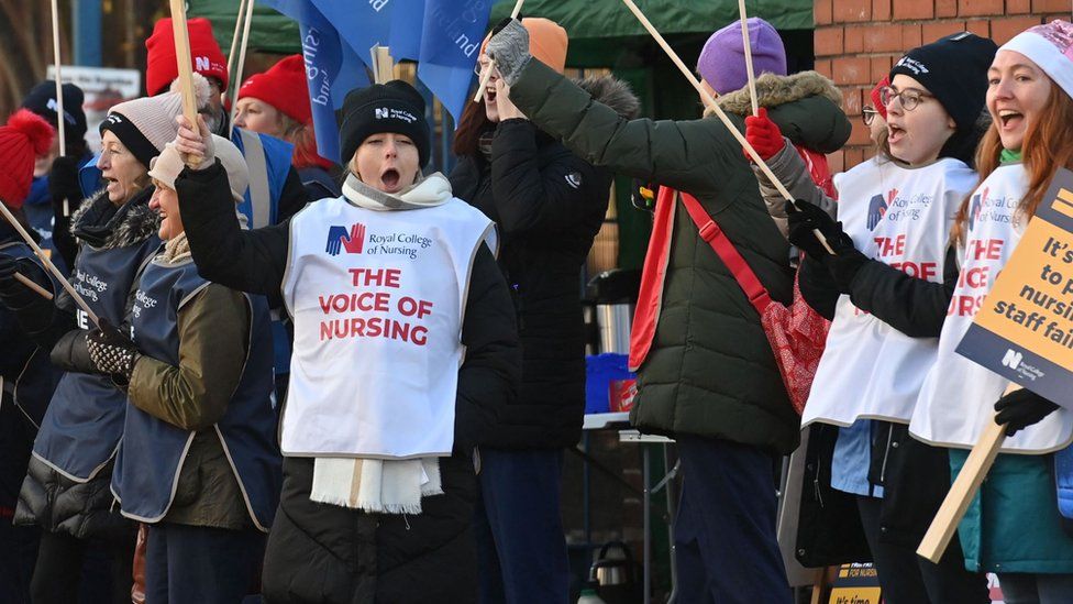 Nurses on strike