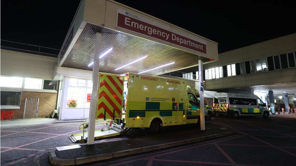 An ambulance outside Craigavon Area Hospital