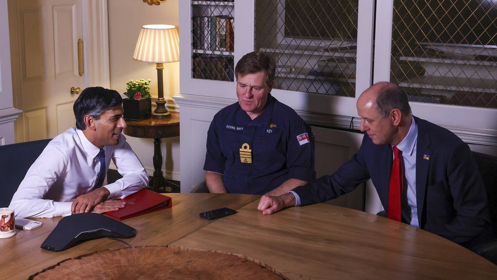 Rishi Sunak calling public servants with the Foreign, Commonwealth and Development Office permanent under-secretary, Sir Philip Barton, and First Sea Lord Admiral Ben Key