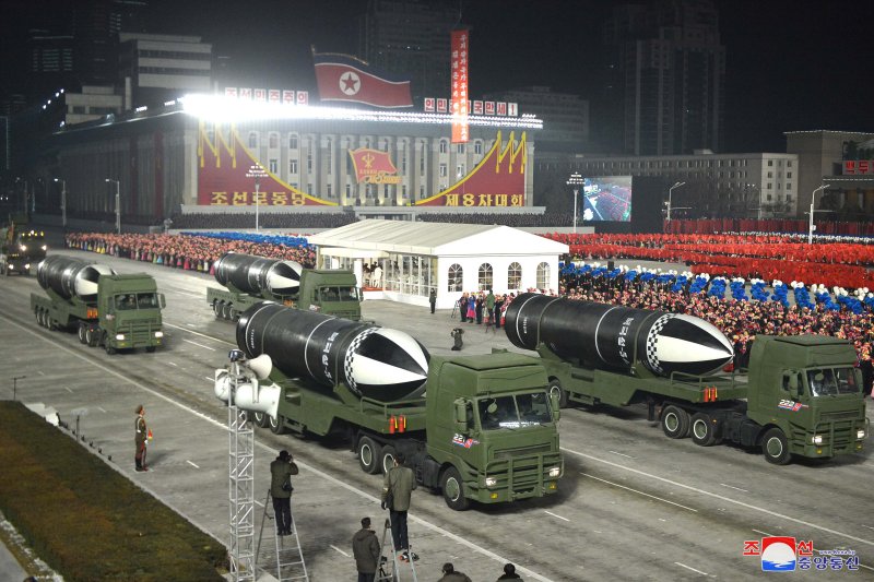 North Korea currently has 80-90 nuclear weapons and is looking to build a stockpile of up to 300, a state-run South Korean think tank said in a new report. Photo by KCNA/EPA-EFE