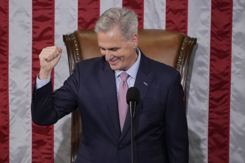 House Republicans voted Monday to cut billions in IRS funding, in their first majority action under a new Congress and House speaker Kevin McCarthy. Photo by Ken Cedeno/UPI