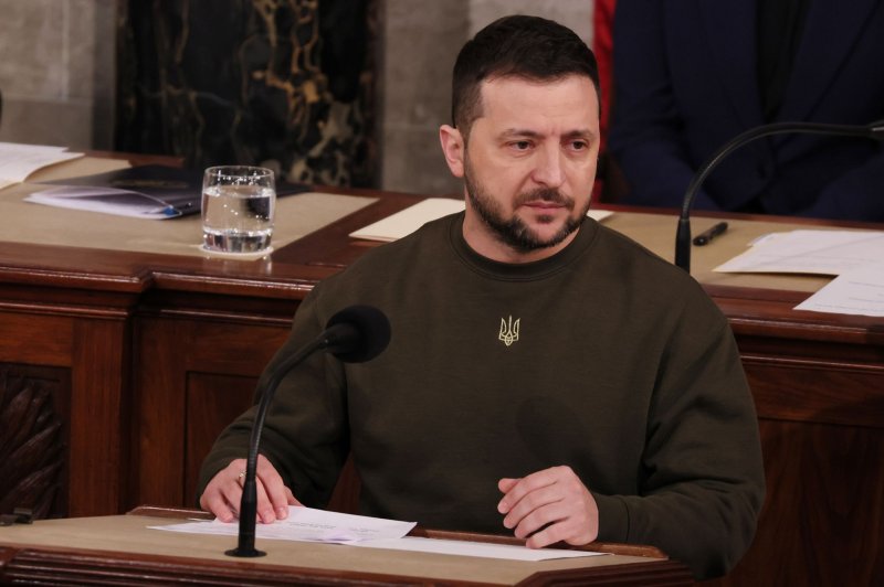 Ukrainian President Volodymyr Zelensky says Russia is preparing a sustained drone campaign against his country in his address on Monday night. Photo by Jemal Countess/UPI | <a href="/News_Photos/lp/b8444892a55981fa55247c167fe9dc2a/" target="_blank">License Photo</a>