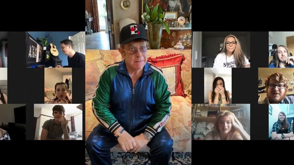 Students react to Elton's video message
