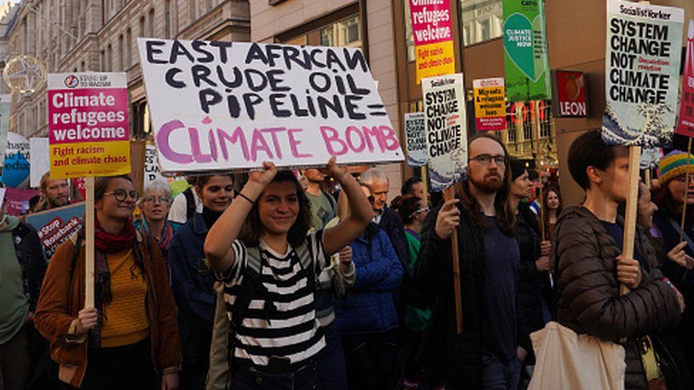 A climate protest in London