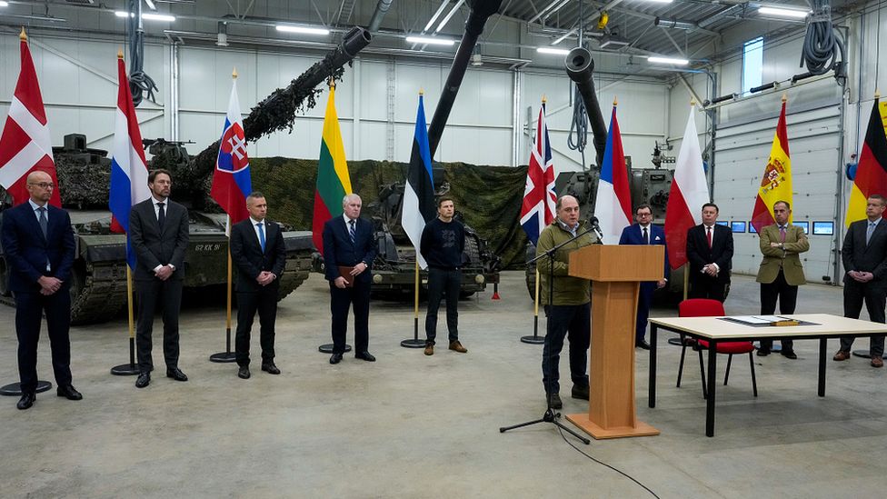 British Secretary of State for Defence Ben Wallace speaks during a news conference with Baltic defence ministers in Tapa Army Base, Estonia,