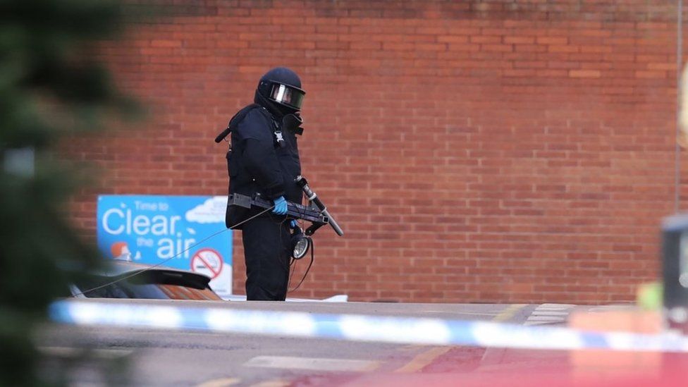 A member of the bomb disposal unit at St James's Hospital