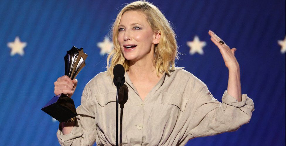 Cate Blanchett accepts the Best Actress award for "Tar" during the 28th annual Critics Choice Awards in Los Angeles, California,