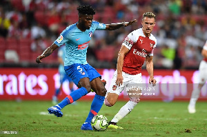 Partey joined Arsenal from Atletico whiles Ramsey (right) moved to Juventus from Arsenal