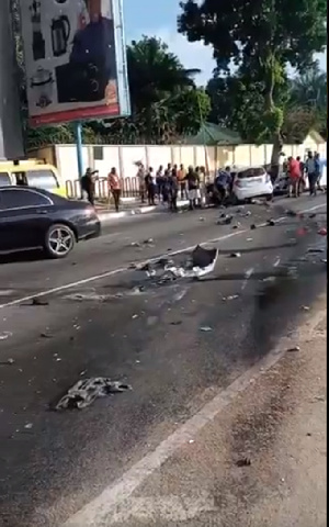 A fatal motor accident occurred at the Airport police station traffic light in Accra