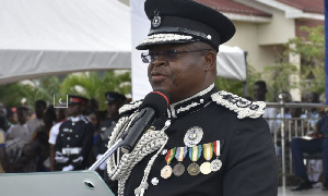 Outgoing Inspector-General of Police (IGP), Mr James Oppong-Boanuh