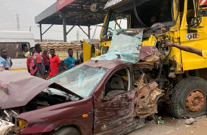 An accident on the Accra - Tema motorway stretch | File photo