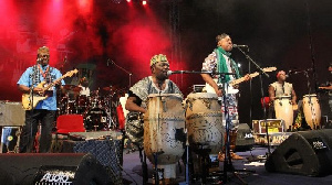 A Ghanaian Music Band in action