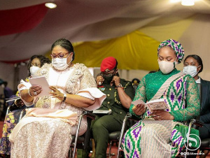 First Lady, Rebecca Akufo-Addo and  Second Lady, Samira Bawumia
