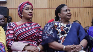 First Lady Rebecca Akufo-Addo (right) and Second Lady Samira Bawumia