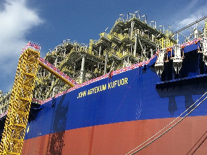The Eban - 1X well is located along the John Agyekum Kufour FPSO