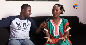 Rebecca Opoku [R] in an interview with SVTV Africa