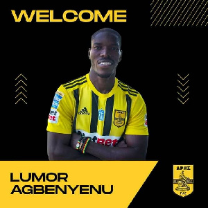 Lumor Agbenyenu has recently joined the Greek side from Sporting CP