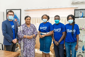 Officials of Delta with First Lady Rebecca Akufo-Addo