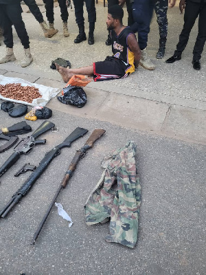 Impounded weapons at Ntoaso