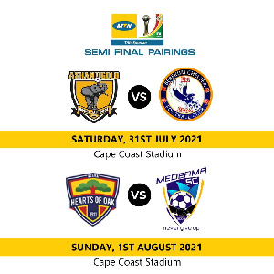 The semi-final matches would be played at the Cape Coast Sports Stadium