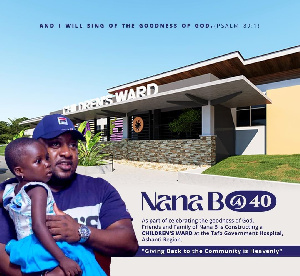 Nana B in funding the construction of a children's ward at Tafo General Hospital